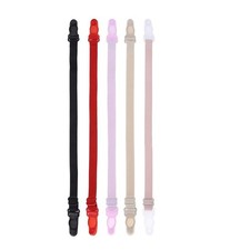 5pcs Women Elastic Band Non-Slip Adjustable Bra Straps Holder with Clip E