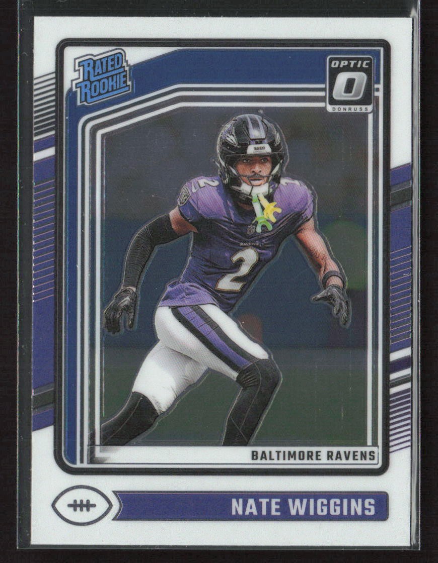 Nate Wiggins 2024 Donruss Optic #281 Baltimore Ravens