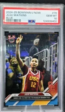 JUJU WATKINS 2024-25 Bowman U Now /49 BLUE #78 PSA 10 POP 1 Investment Card 📈🔥