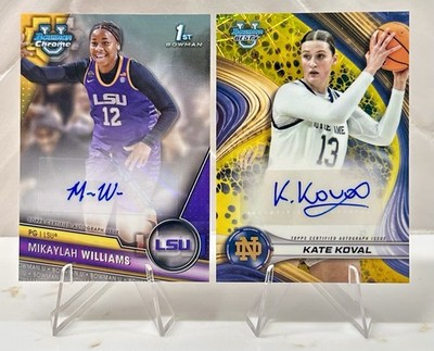 Mikaylah Williams Kate Koval 2023-24 Bowman U Chrome 1st Auto /75 LSU    