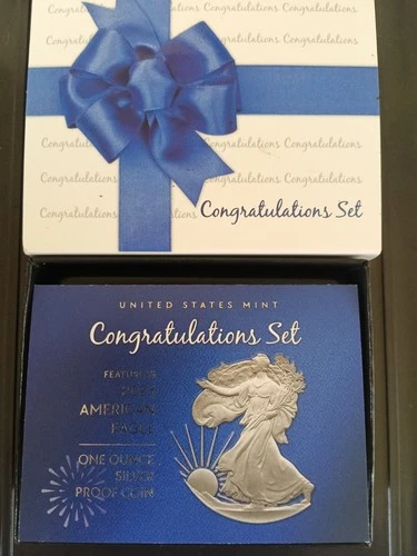 2025 U.S. Mint American Eagle 1 oz Silver Proof Coin - Congratulations Set