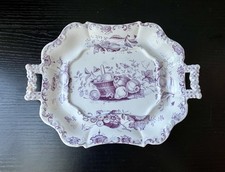Antique English Mulberry Fruit Basket Platter...