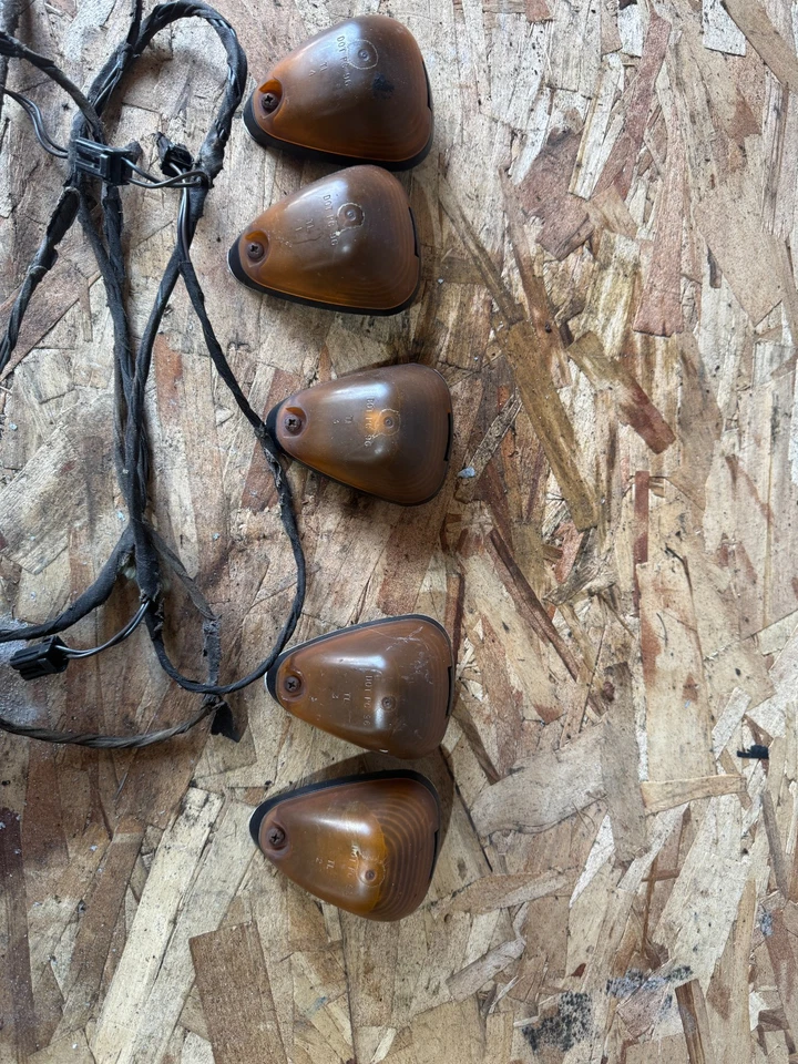 1999-2003 Ford F350 OEM Roof Cab Lights Amber Marker Lights with Harness F81B - Image 4 of 4