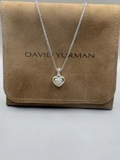 David Yurman Petite Cable Diamond Heart Pendant With Diamonds & 14k Yellow Gold