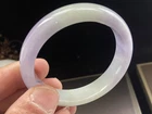 58mm Natural 100% Icy Lavender Purple Jadeite Jade Bangle Bracelet【Grade A】0114