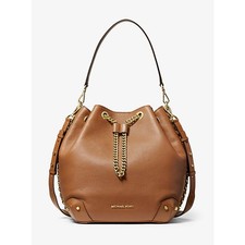 Michael Kors Alanis Black Pebbled Leather Bucket Bag — listing 2