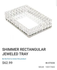 SHIMMER RECTANGULAR JEWELED TRAY