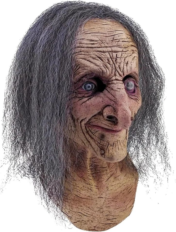 Máscara de bruja Hagatha - Gris - Beige - Accesorio de disfraz Foto 3 de 4