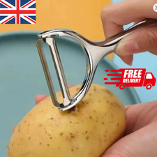 Heavy Duty Chrome Alloy Kitchen Potato Peeler Fruit Vegetable Rapid Slicer UK