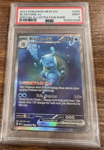 Pokémon Blastoise ex 200/165 Scarlet & Violet 151 SIR Holo PSA 9