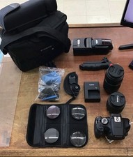 Canon T7 DSLR Camera Bundle, 3 lenses Travel Bag, Battery/Charger,Tripod