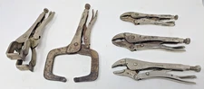 Lot 5 Vintage MAC Vise-Grip Locking Pliers Clamps USA 11r 10cr 9r 7cr LP-CJN10