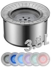 1 Gallon Large Dog Water Bowl No Spill,  Anti Digging Lid  Rubber Bottom  Spi...