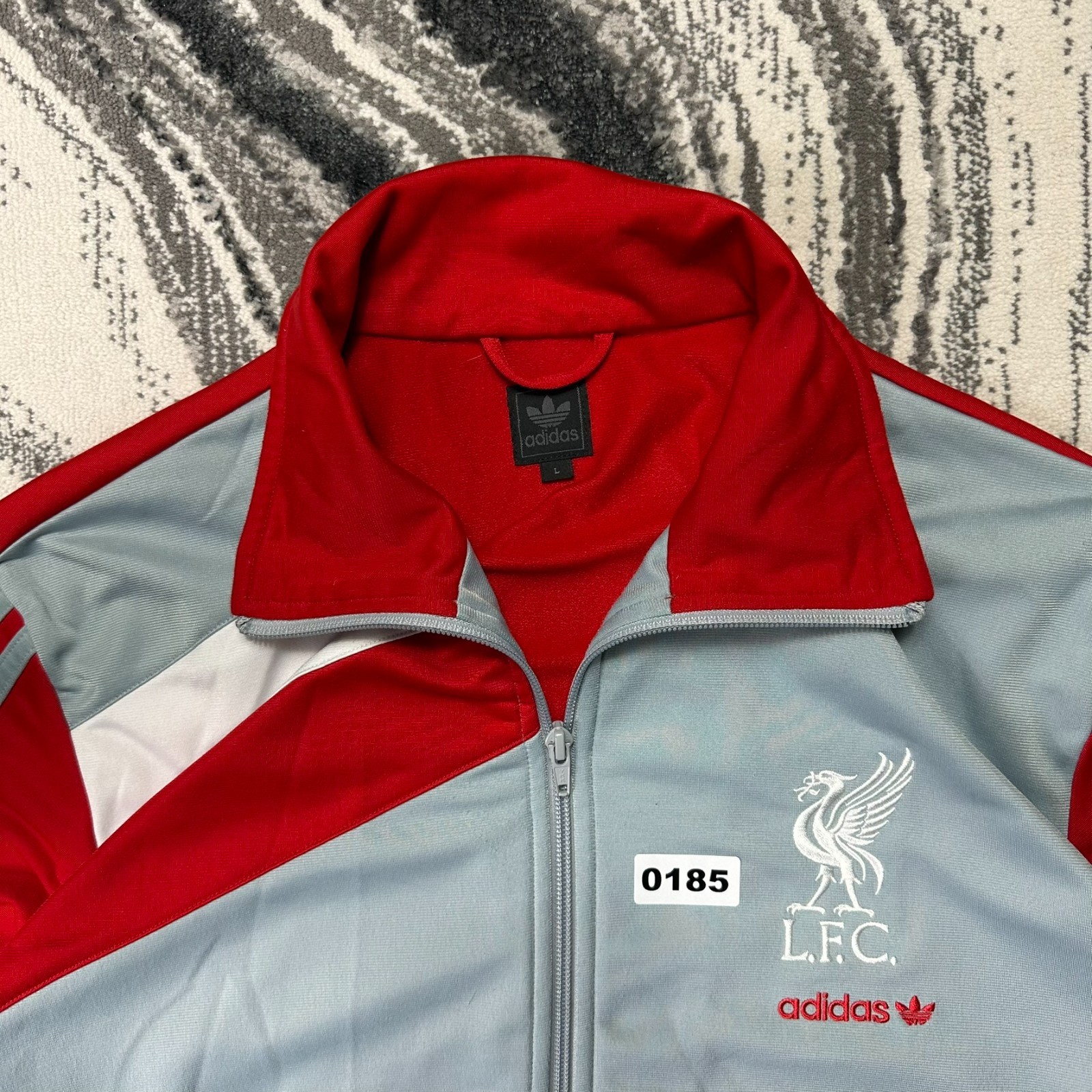 Vintage Adidas Liverpool FC 2000's Y2K Oversized Large Red Grey Track Jacket image 2