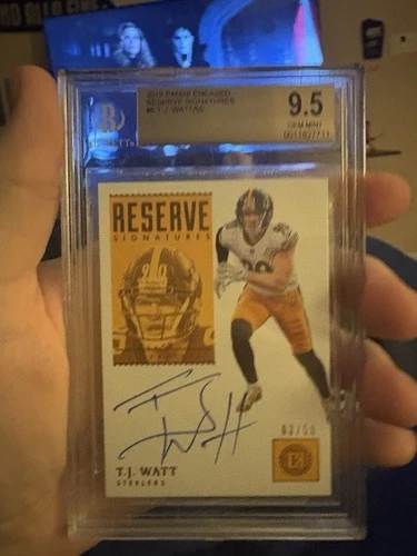 TJ Watt signed panini mint condition BAS COA
