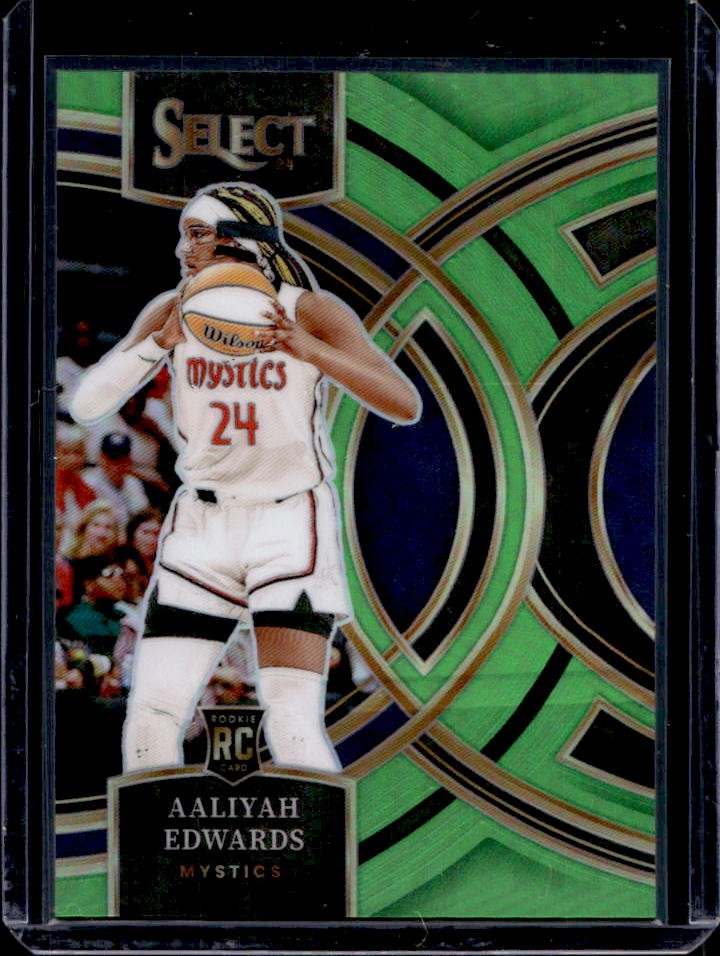 2024 Select WNBA Aaliyah Edwards RC Neon Green Prizms Premier #32/75