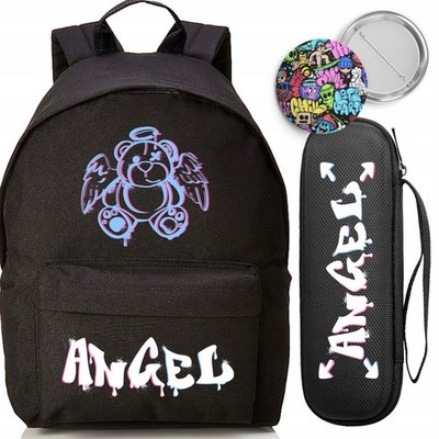 School backpack set 3in1 Backpack Organizer Pin Angel lightweight stylish