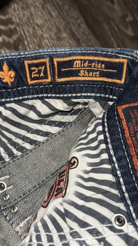 Rock Revival Betty Mid Rise Distressed w/Embellished pockets Size: 27 - Picture 11 of 12