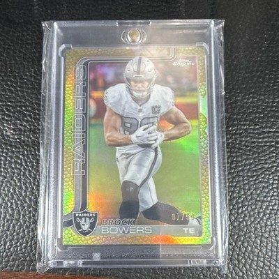 Topps Chrome Brock Bowers Las Vegas Raiders Parallel Serial #07/50