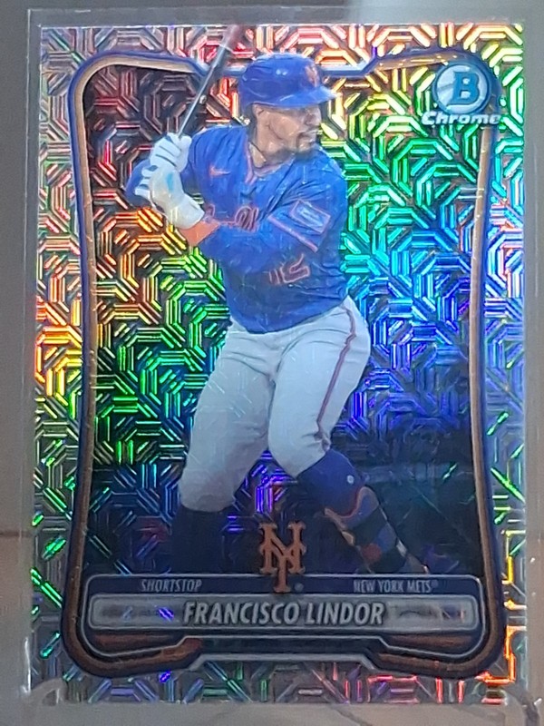 Francisco Lindor 2026 Bowman Chrome Mojo Refractor #17 New York Mets