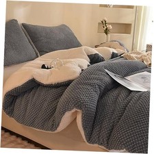 3D Jacquard Design Comforter Set, Ultra-Soft Warm King Size King 104"x90" Grey