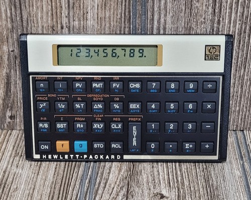 Vintage Hewlett Packard HP 12C Financial Calculator W/ Case, Works Vg+ Condition - Picture 2 of 9