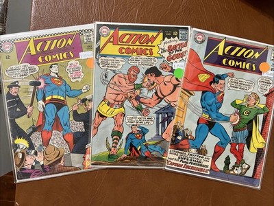 Action Comics Run of 3: VG to FN & Up, #352 to #354 DC Comics 1967 $7 Ship