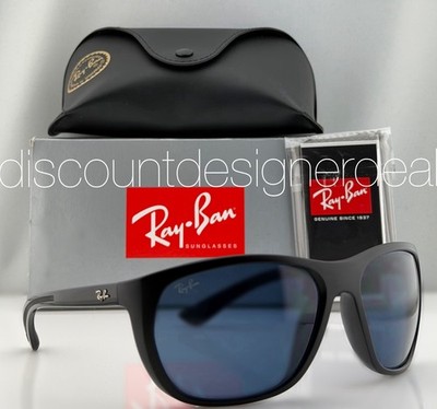 Ray-Ban サングラス ブラック Ray-Ban RB4307 Men's Sunglasses - Black Frame with Dark Blue