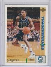 1991-92 upper deck #309 Sam Mitchell TIMBERWOLVES