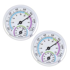 2pcs Temperature Humidity Monitor Gauge Indoor Room Thermometer Hygrometer