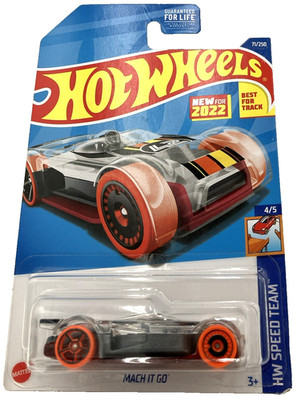 Hot Wheels Mach It Go 71/250 HW Speed Team 4/5 Metallic Gray Orange New For 2022