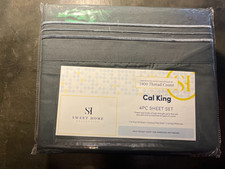 California / Cal King Sheet Sets -Breathable Luxury Sheets Gray -NEW in Package-
