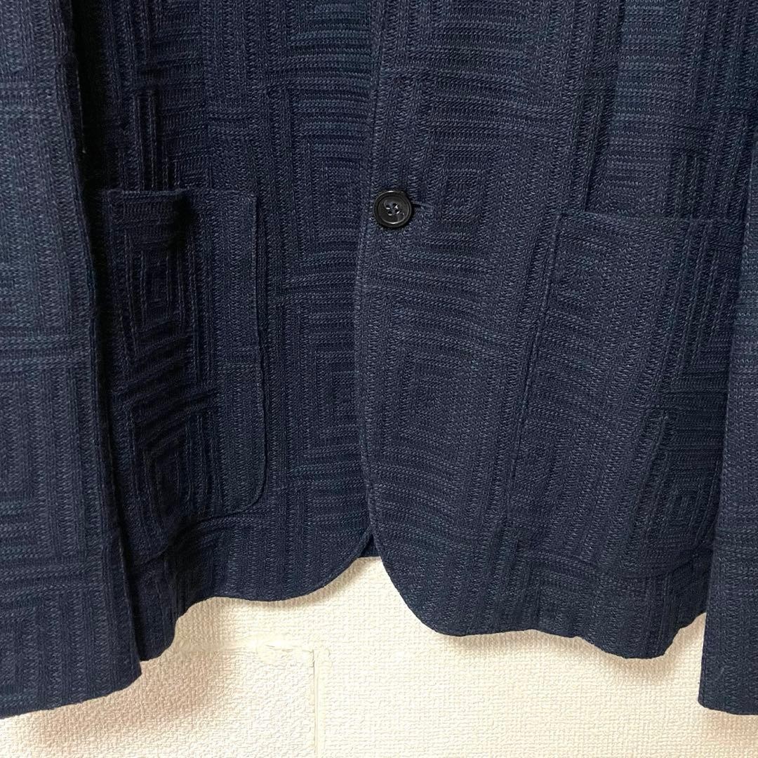 Stylish Navy Geometric Pattern Formal Jacket Men'… - image 15