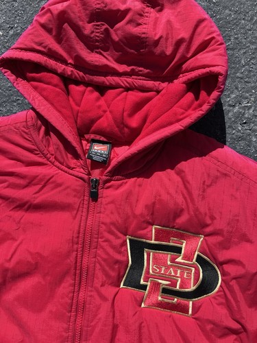 Vintage San Diego State Nike Team Puffer Zip Jacke Herren XL Aztecs SDSU 90s Y2K - Bild 2 von 15