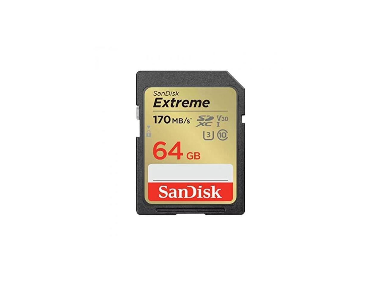 SanDisk Extreme 64 GB Class 10/UHS-I (U3) V30 SDXC - 170 MB/