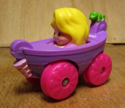 Fisher-Price Disney Little People  Wheelies Tangled Rapunzel Boat  Pascal Car 