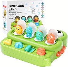 Montessori Pop-Up Toy for Active Learning, Cause  Effect Baby Toy with Push Pul