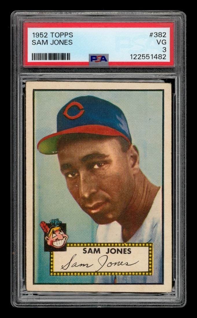 1952 Topps Set-Break #382 Sam Jones PSA 3 VG view 1