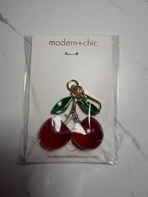 Modern And Chic Cherry Bag Charm