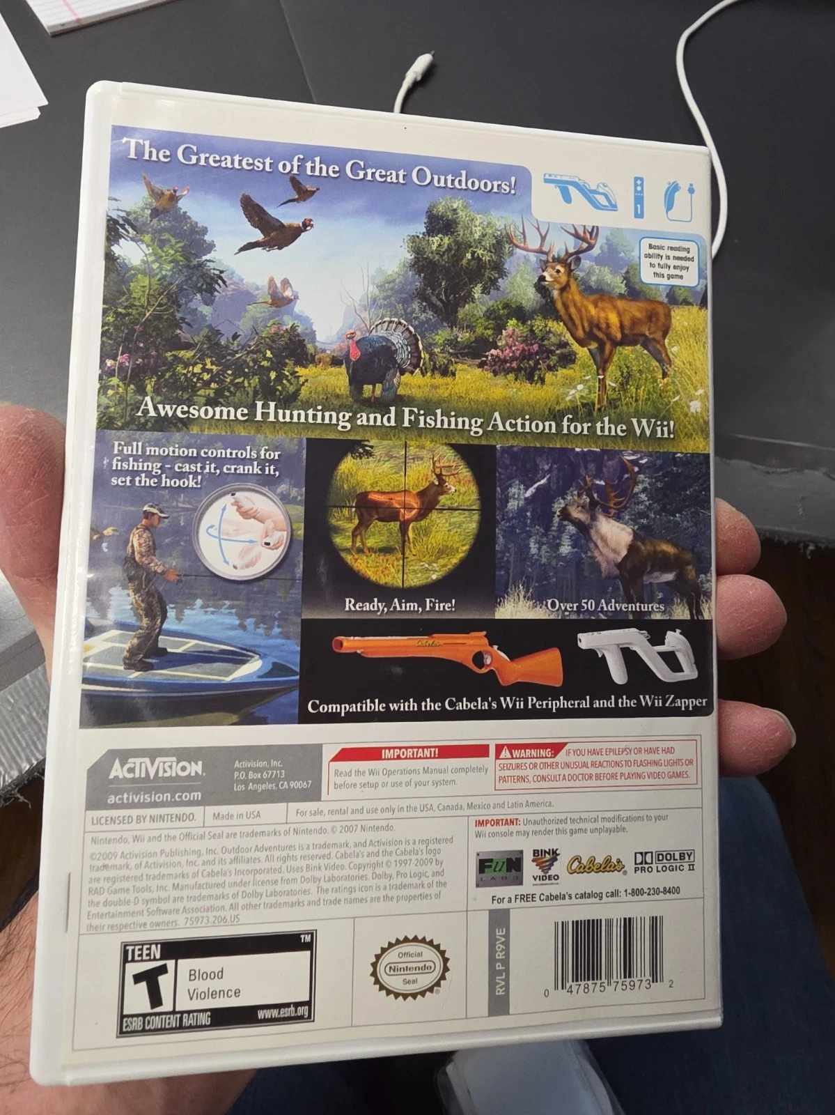 Cabela's Outdoor Adventures (Nintendo Wii, 2009) image 2