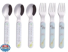 ANNOVA Kids Silverware 6 Pieces Stainless Steel Children's Flatware Set 3 x F