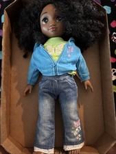My Life Doll 18-inch Black Hair , Blue Jeans , Green Shirt, Turquoise Jacket