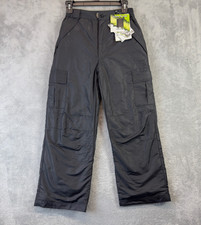Pulse Waterproof Ski Pants Youth Large 14/16 Black Snow Pockets Snowboarding NWT