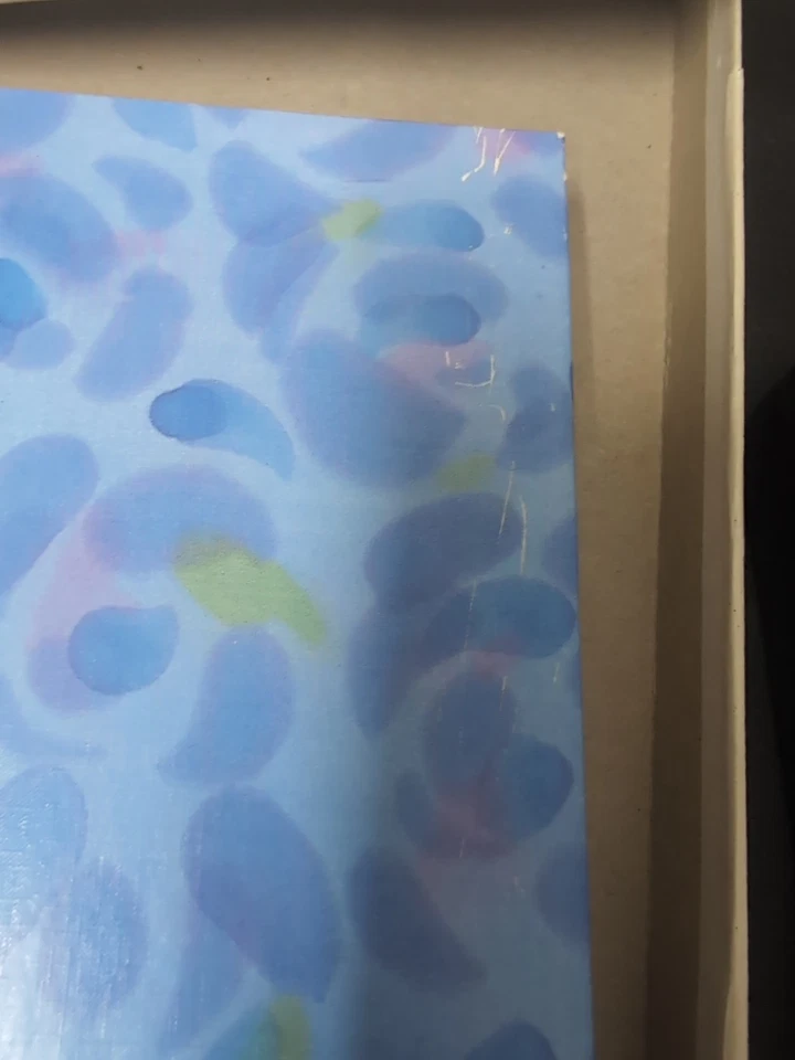 Álbum de fotos vintage sello seda floral PHA 617-6 azul verde rojo rosa con caja Foto 3 de 4