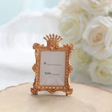4 GOLD Royal Crown Picture Frames Wedding Favors Party Events