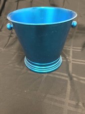 Kraftware Blue Anodized Aluminum Retro Champagne Bucket Made in USA