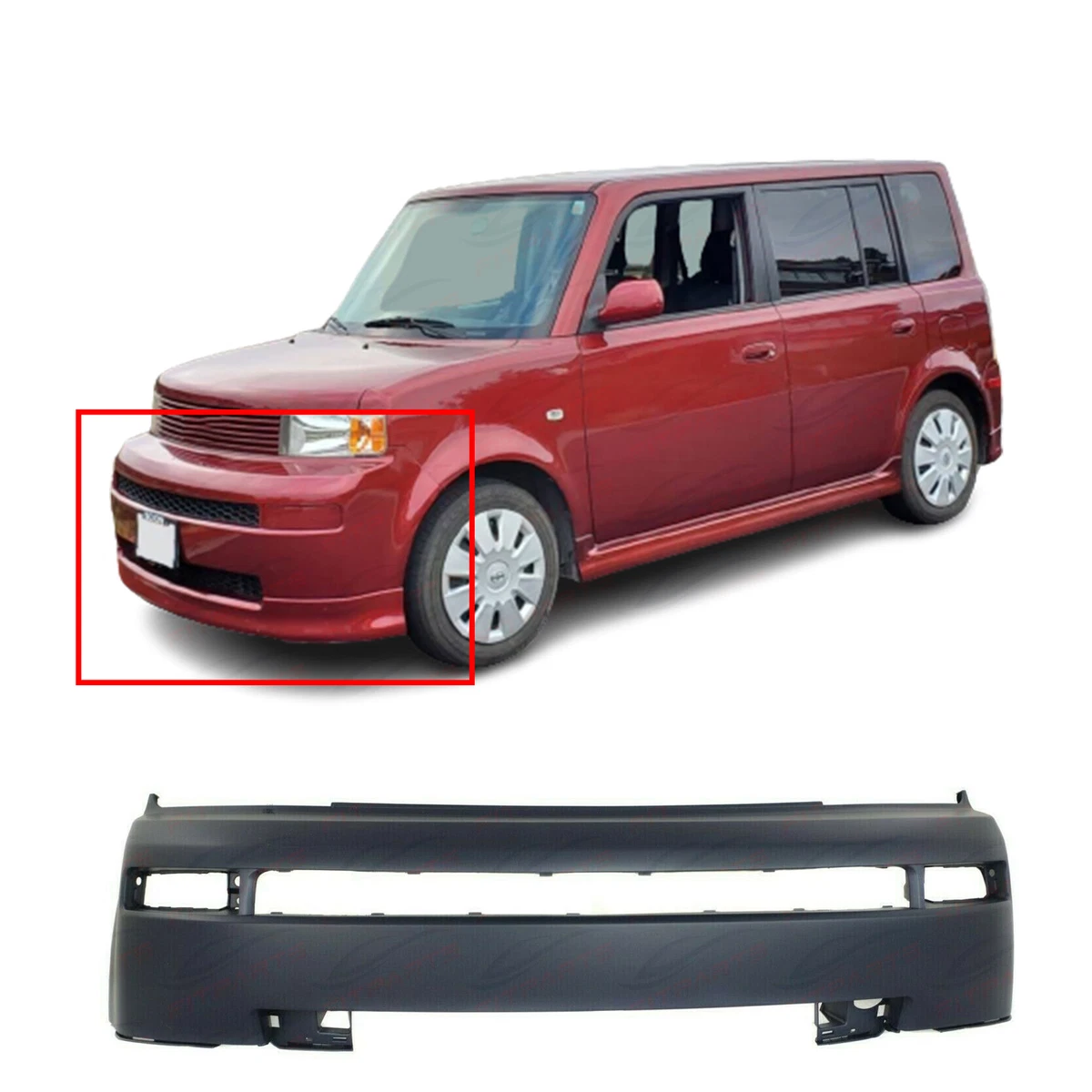 Primed Front Bumper Cover For 2004 2006 Scion XB Base Wagon