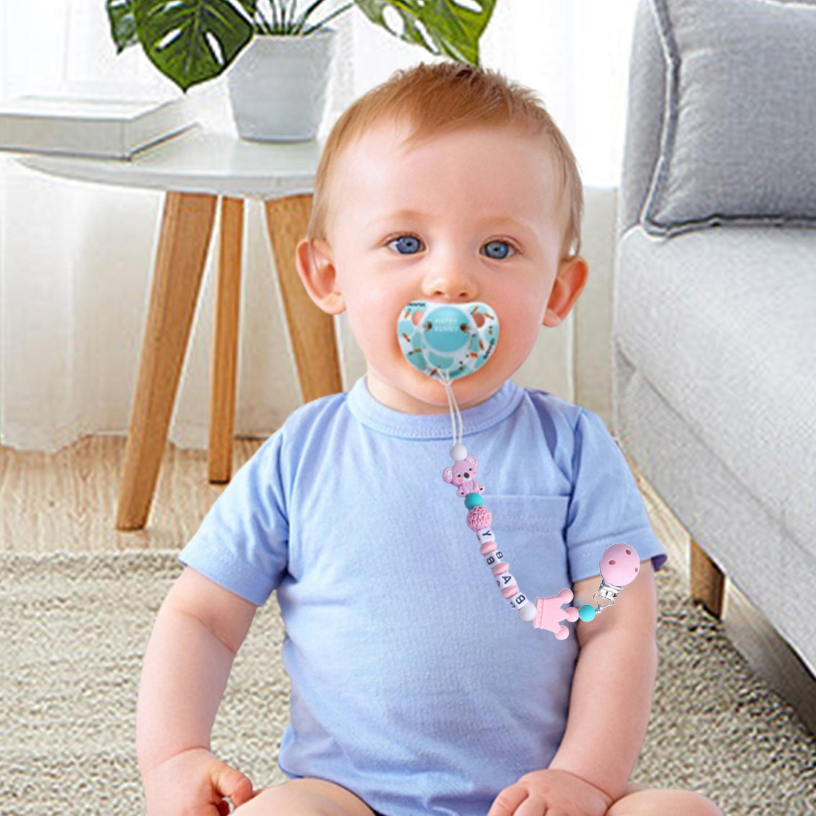 Dummy Clip Baby Boys Girls Pacifier Soother Chain Holder Strap Clips