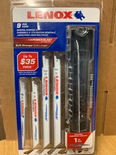 lenox power blast 10pack bi-metal wood/metal cutting reciprocating saw blade set