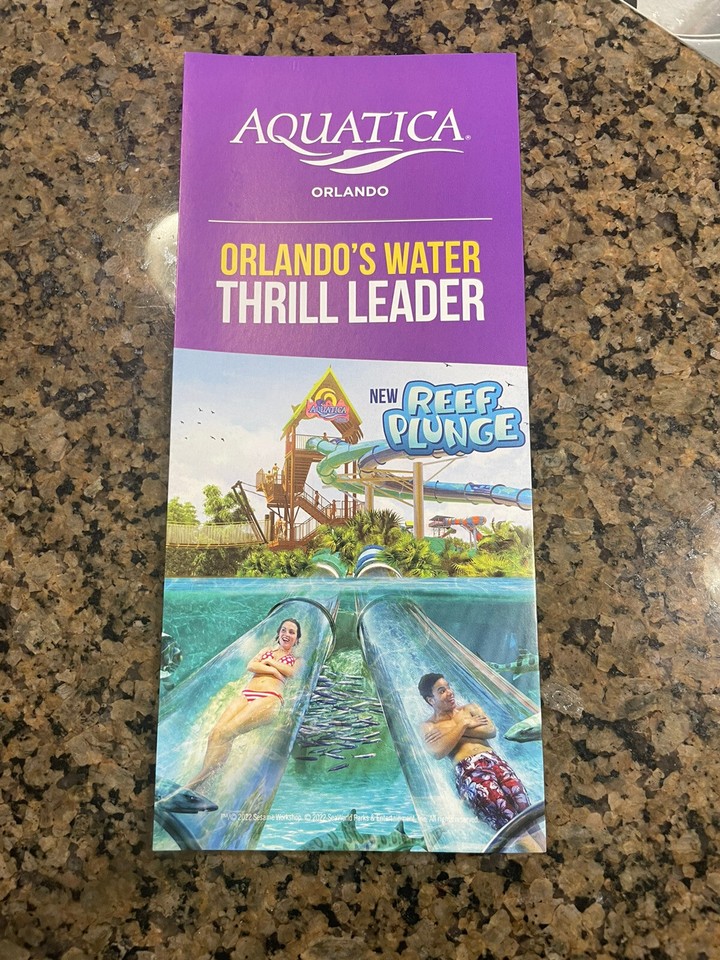 SeaWorld Orlando Florida Official Guide Brochure Aquatica Water Park | eBay